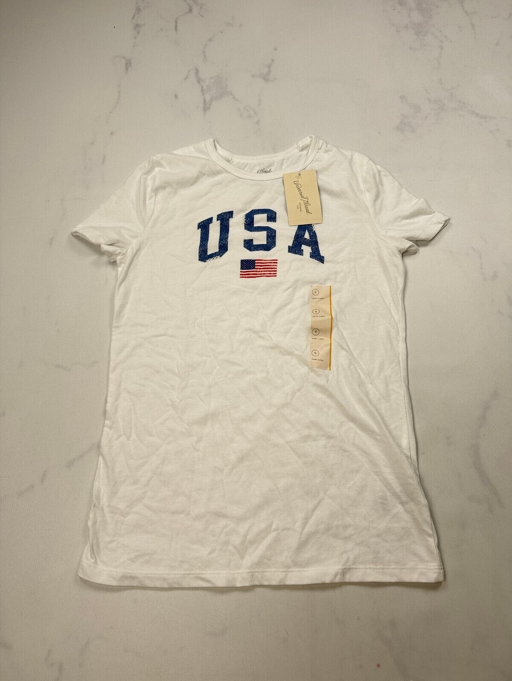 Universal Thread USA T-Shirt White Current Americana - Womens S